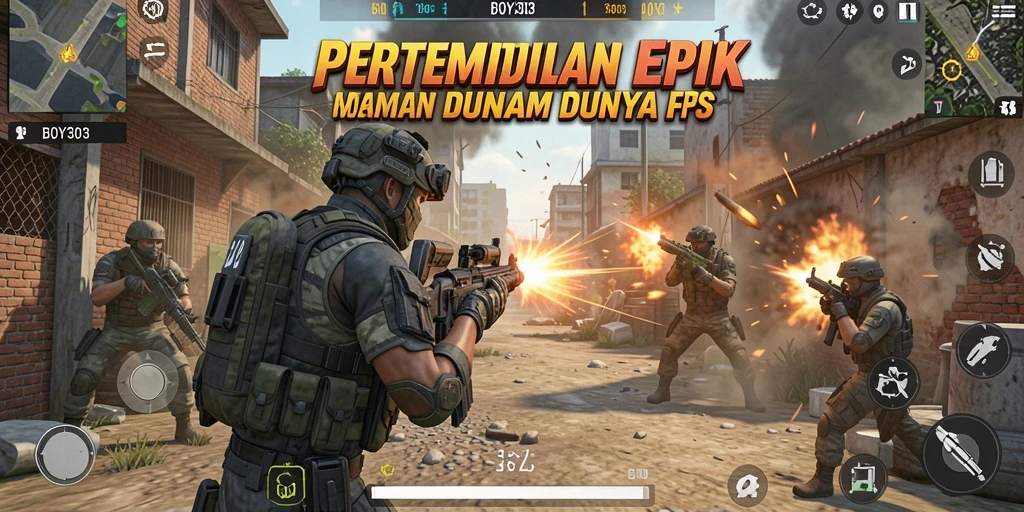 Tampilan aksi mendebarkan dalam gameplay BOY303.