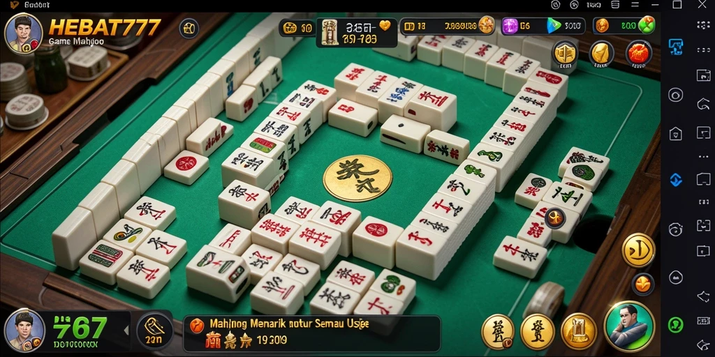 Tampilan gameplay <strong>HEBAT777</strong> yang memukau dan penuh tantangan Mahjong.