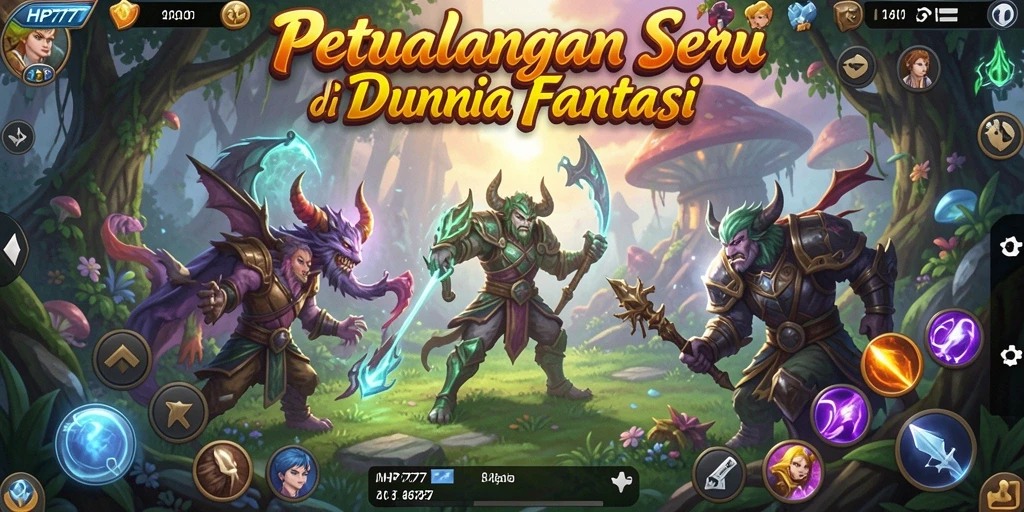 Tangkapan layar HP777 menunjukkan aksi petualangan yang mendebarkan.