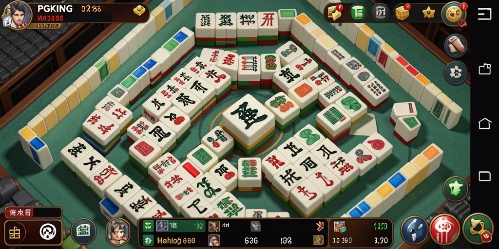 Tampilan menarik dari gameplay Mahjong di PGKING.