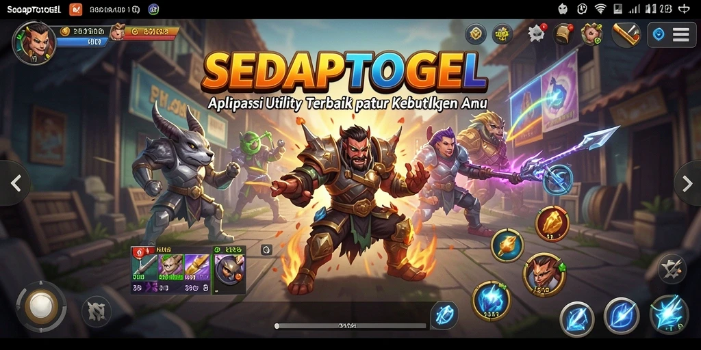 Tampilan aplikasi SEDAPTOGEL dengan fitur-fitur Utility yang berguna.