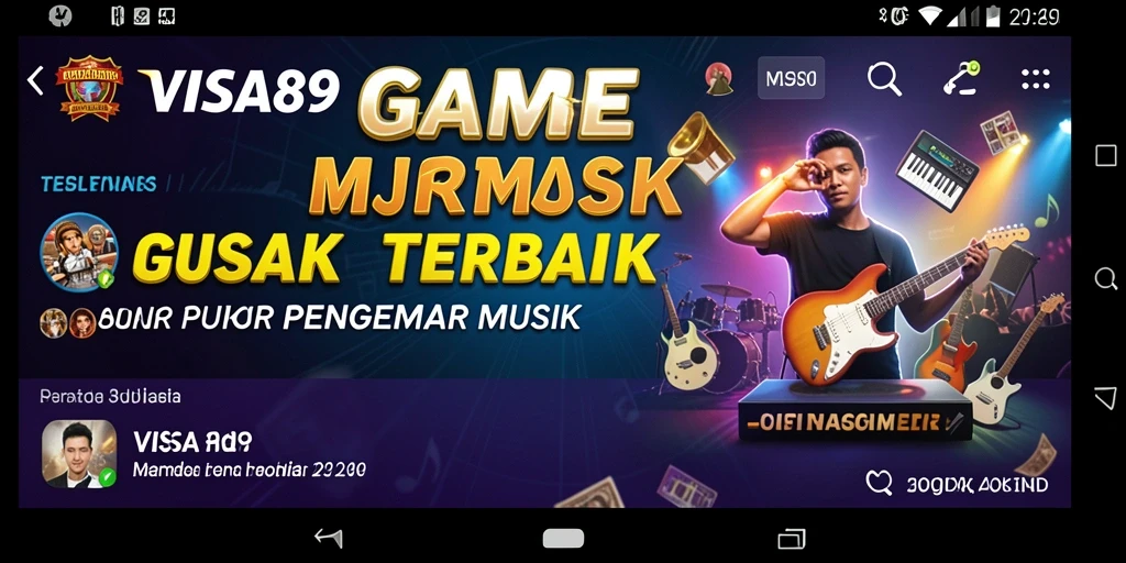 Tangkapan layar gameplay <strong>VISA89</strong> yang menunjukkan keseruan bermain musik.